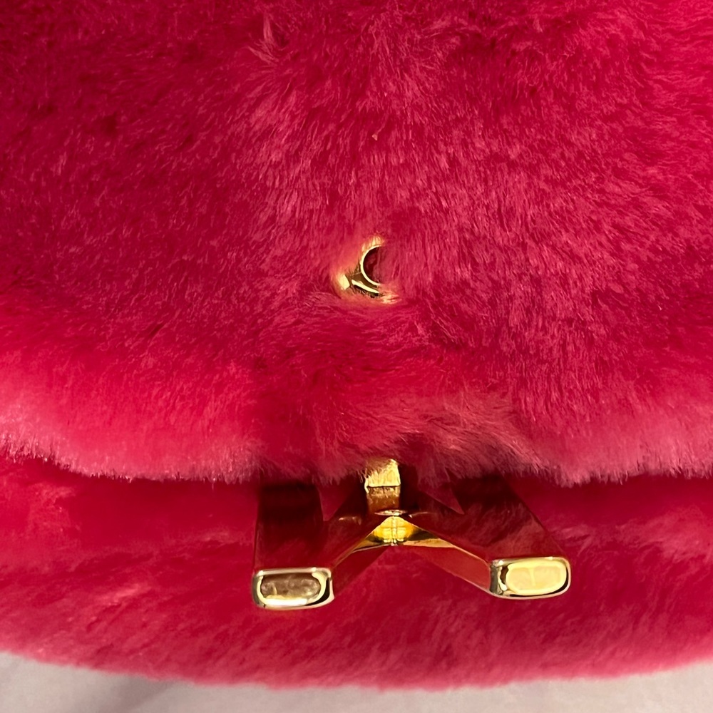 Moschino Couture hot Pink fuchsia faux fur mini crossbody bag SOLD - Picture 3 of 8